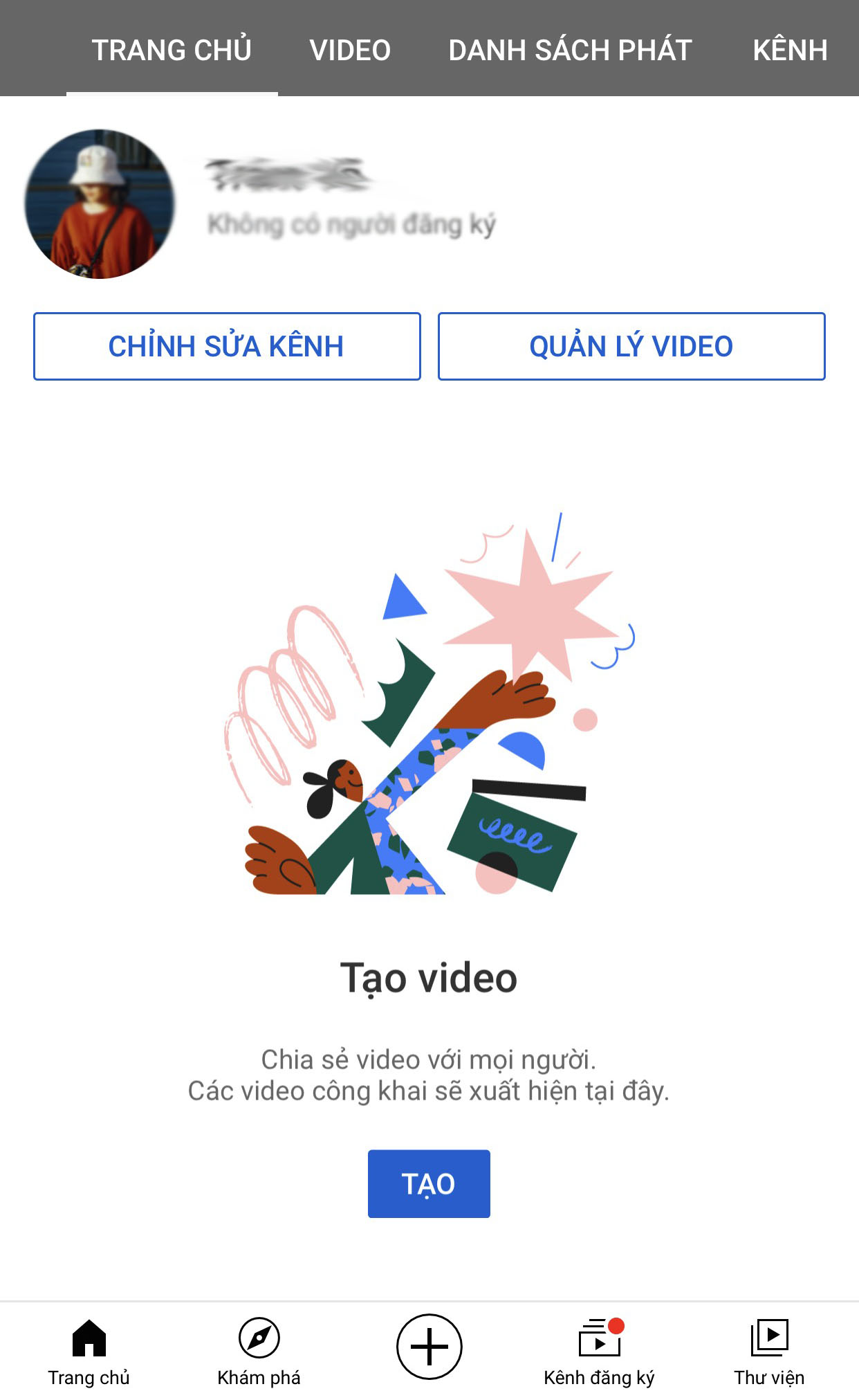 cách tạo kênh youtube bằng điện thoại